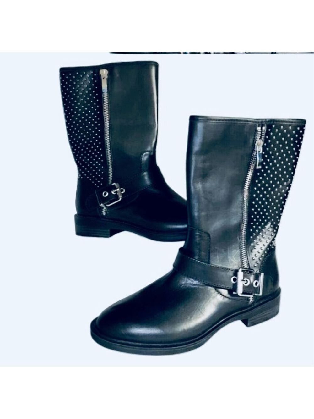 Steve Madden New in The Box Zain Studded Black Leather Boots - Picture 4 of 4